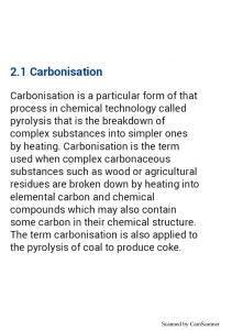 carbonisation and coal