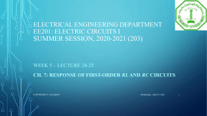 RL & RC Circuits: First-Order Response - Lecture