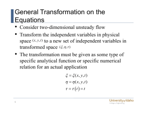 Transformation - Correlations