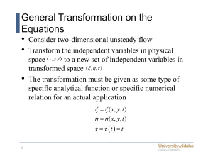 General Transformation on Equations: Fluid Dynamics