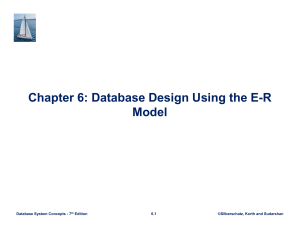 Database Design E-R Model chapter 6 korth early midsem