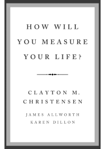 How Will You Measure Your Life  - PDF Room