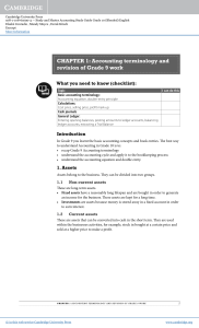 Accounting Study Guide Grade 10: Terminology & Revision