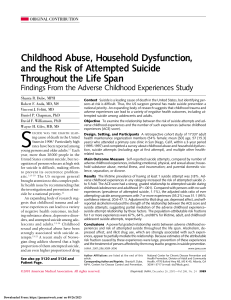 Findings From the Adverse Childhood Experiences Study 