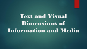 Text and visual dimensions of information and media