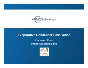 Evaporative Condensers Passivation