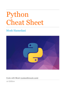 python cheat sheet