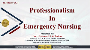 Professionlism in emergency nursing-Fawzy Mohamed Tuaima 