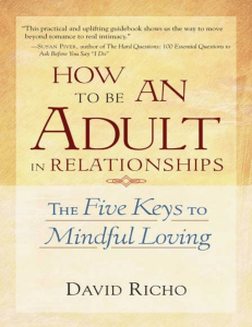 1. How to Be an Adult in Relationships by David Richo