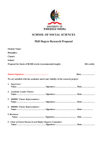 PhD Degree Research Proposal form with guidelines