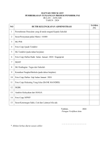 Cheklist TPG PAI  PNS JANUARI  24