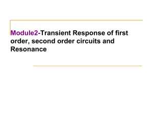 first order ,second order circuits