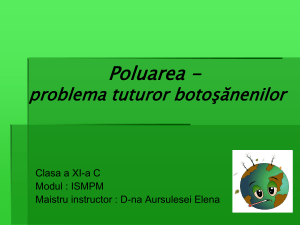 Poluarea în Botoșani: Cauze, Efecte și Prevenire