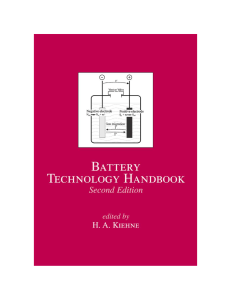 (Electrical engineering and electronics 60) H.A. Kiehne - Battery Technology Handbook-Marcel Dekker (2003)