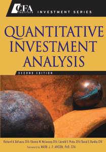 Quantitative Investment Analysis (CFA Institute Investment Series) - PDF Room