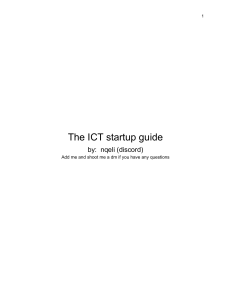 An ICT Traders Startup Guide