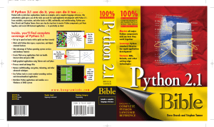 Python 2.1 Bible