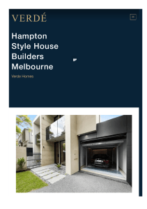 Hampton Style House Builders Melbourne