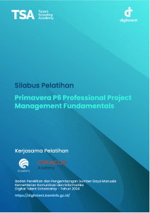 Silabus Primavera P6 Professional Project Management Fundamentals