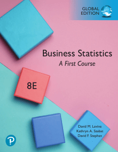 Business Statistics- A First Course