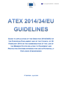 ATEX 2014-34-EU Guidelines - 1st Edition April 2016