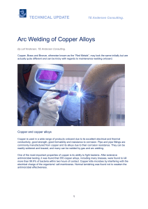 technical update arc welding of copper alloys