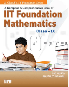 S Chand IIT Foundation - Maths 9