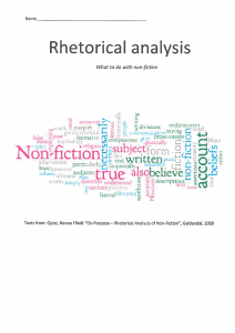 Rhetorical analysis compendium
