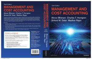 MANAGEMENT AND COST ACCOUNTING (Alnoor Bhimani, Charles T. Horngren etc.)