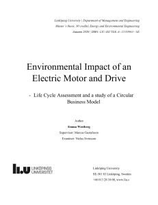 Environmental Impact of an Electric Motor and Drive, Author: Emma Westberg
