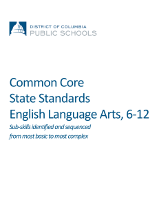 6-12 CCSS ELA  sub-skills document