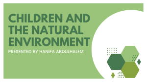 Children and Natural Environment Presentation