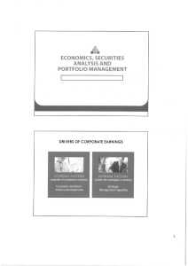 Economics, Securities Analysis, and Portfolio Management