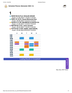 Schedule Planner