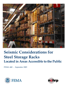 Seismic Considerations 4 Steel Storage Racks near Public