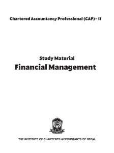 Paper 4 Financial Management