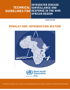3rd Edition IDSR TG Course 1 Booklet 1 ED