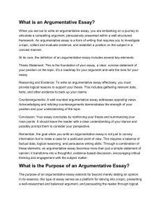 What is an Argumentative Essay