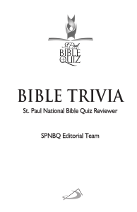 2015 BibleQuiz Reviewer