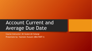 Account Current and Average due date