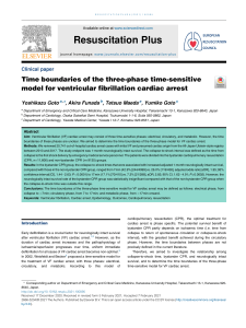 Time boundaries of the three-phase time-sensitive model for ventricular fibrillation cardiac arrest
