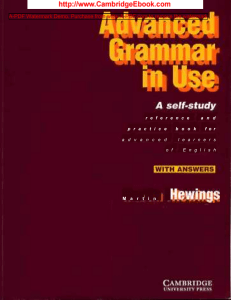 Martin Hewings - Cambridge English Grammar In Use Advance
