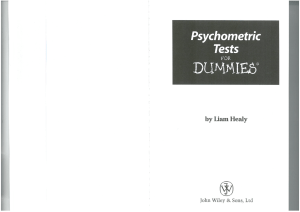 Psychometric test for Dummies