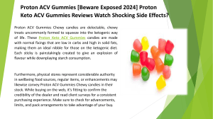 Proton Keto ACV Gummies 