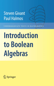 2、UTM Introduction to Boolean Algebras 0387402934