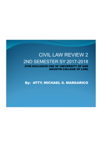 Civil Law Review 2: Prescription & Laches Lecture Notes