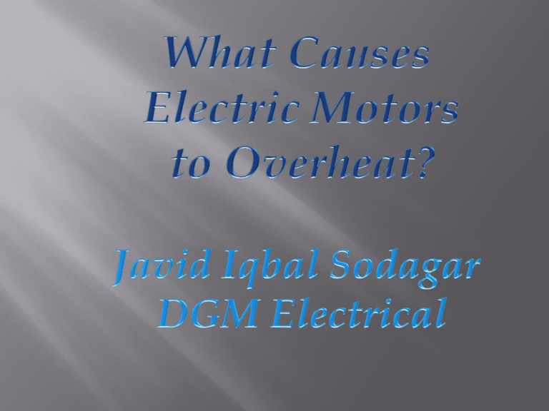 Electric Motor Overheat Diagnosis JAVID IQBAL SODAGAR