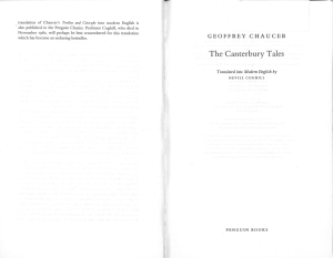 Chaucer The Franklins Tale trans. into modern English by Coghill