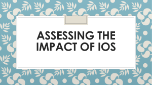 Assessing the impact of IOs