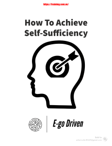 How To Achieve Self-Sufficiency (Book) Watermark